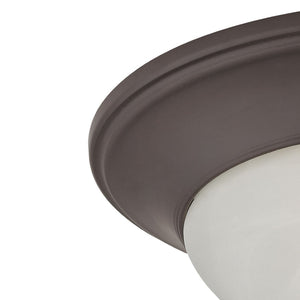 Atlas Fluor Flush Mount Light - Timeless Design with Warm White Glass Dome for Elegant Indoor Ambiance Oil Rubbed Bronze 12'' CL11449-BZ