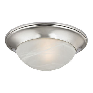 Atlas Fluor Flush Mount Light - Timeless Design with Warm White Glass Dome for Elegant Indoor Ambiance Brushed Nickel CL11449-NK