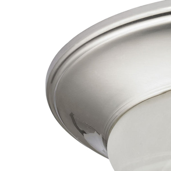 Atlas Fluor Flush Mount Light - Timeless Design with Warm White Glass Dome for Elegant Indoor Ambiance Brushed Nickel CL11449-NK