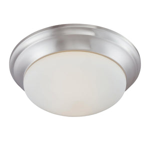 Atlas Fluor 15'' Wide 2-Light Flush Mount - Elegant Brushed Nickel Design for Modern Living Spaces CL11452-NK