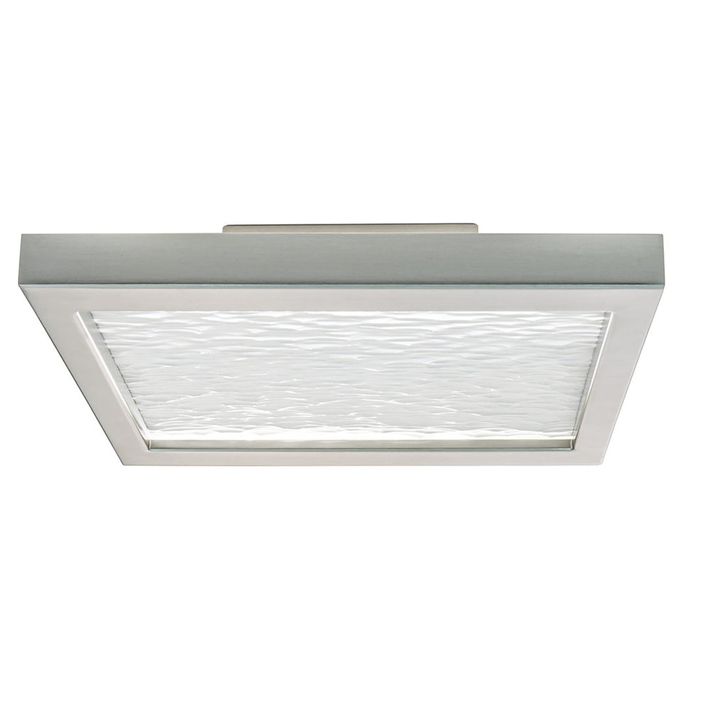 Atlas For-Square 12" Wide Modern Integrated LED Flush Mount Light for Transitional and Contemporary Spaces Brushed Nickel CL11453-NK