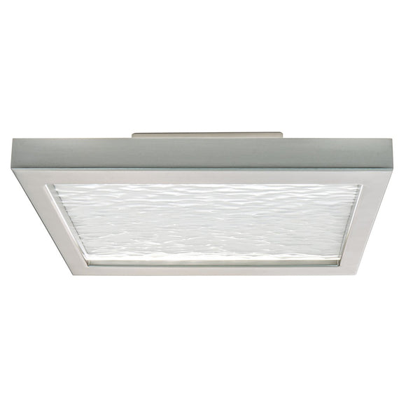 Atlas For-Square 12" Wide Modern Integrated LED Flush Mount Light for Transitional and Contemporary Spaces Brushed Nickel CL11453-NK