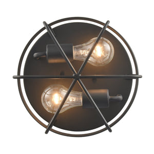 Atlas Gael 10'' Wide 2-Light Flush Mount - Industrial Matte Black Style for Modern Spaces & Easy Install CL11454-BK