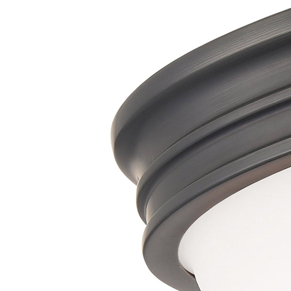 Atlas Galen 14'' Wide 3-Light Flush Mount - Elegant Glass Shade for Timeless Home Illumination Oil Rubbed Bronze CL11455-BZ