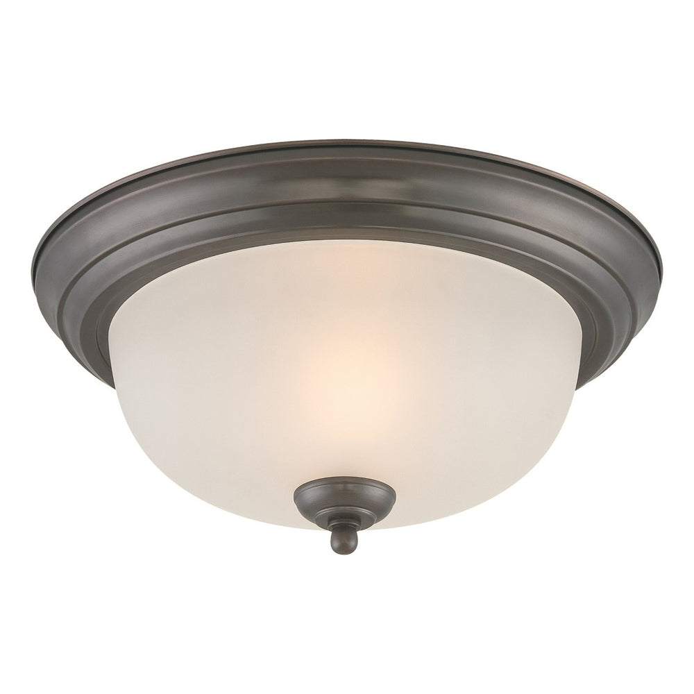 Atlas Harmony Flush Mount Light Fixture - Elegant Frosted Glass Dome for Timeless Indoor Illumination Painted Bronze CL11459-BZ