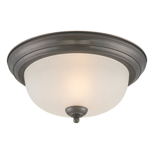 Atlas Harmony Flush Mount Light Fixture - Elegant Frosted Glass Dome for Timeless Indoor Illumination Painted Bronze CL11459-BZ