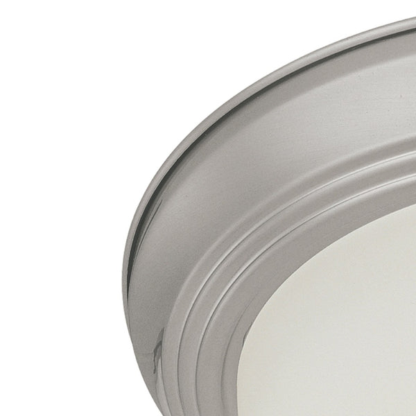 Atlas Harmony Flush Mount Light Fixture - Elegant Frosted Glass Dome for Timeless Indoor Illumination Brushed Nickel 12'' CL11459-NK