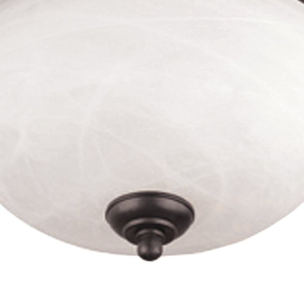 Atlas Harmony 1-Light Flush Mount Ceiling Fixture - Timeless Design with Frosted Glass Shade for Elegance Painted Bronze CL11460-BZ
