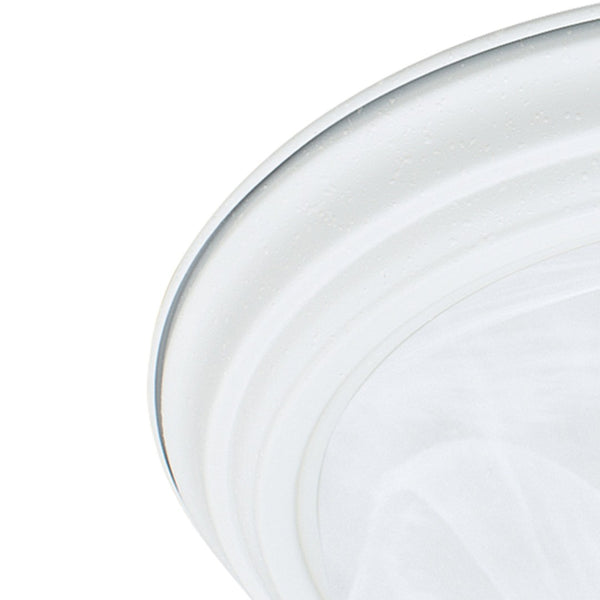 Atlas Harmony 1-Light Flush Mount Ceiling Fixture - Timeless Design with Frosted Glass Shade for Elegance White CL11460-WH