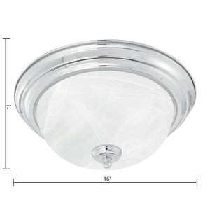 Atlas Harmony 14'' Wide 3-Light Flush Mount - Timeless Design with Soft Illumination for Any Space Brushed Nickel CL11462-NK