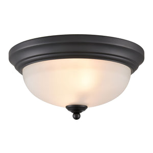 Atlas Helena 2-Light Flush Mount Ceiling Fixture - Timeless Elegance for Hallways, Bedrooms, and More Black 11'' CL11463-BK