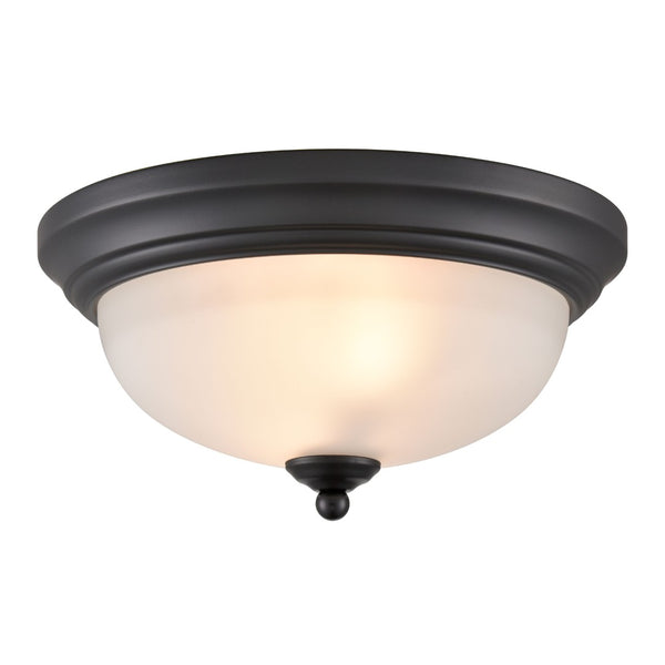 Atlas Helena 2-Light Flush Mount Ceiling Fixture - Timeless Elegance for Hallways, Bedrooms, and More Black 11'' CL11463-BK