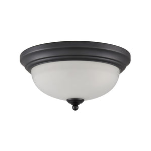 Atlas Helena 2-Light Flush Mount Ceiling Fixture - Timeless Elegance for Hallways, Bedrooms, and More Black 11'' CL11463-BK