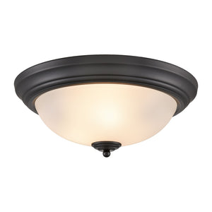Atlas Helena 2-Light Flush Mount Ceiling Fixture - Timeless Elegance for Hallways, Bedrooms, and More Black 15'' CL11464-BK