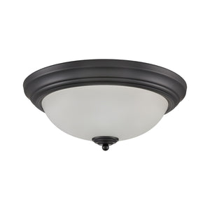 Atlas Helena 2-Light Flush Mount Ceiling Fixture - Timeless Elegance for Hallways, Bedrooms, and More Black 15'' CL11464-BK