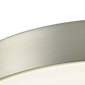 Atlas Holmby 11" Wide Flush Mount Light – Sleek Satin Nickel & Opal Glass for Modern Indoor Spaces CL11465-NK