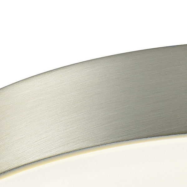 Atlas Holmby 11" Wide Flush Mount Light – Sleek Satin Nickel & Opal Glass for Modern Indoor Spaces CL11465-NK