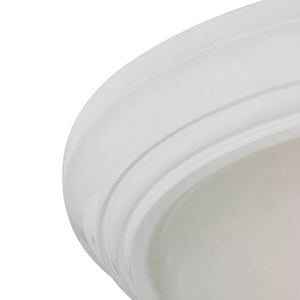 Atlas Huntington 3-Light Flush Mount Fixture - Classic Design with Elegant Glass Shades for Warm Illumination White CL11470-WH
