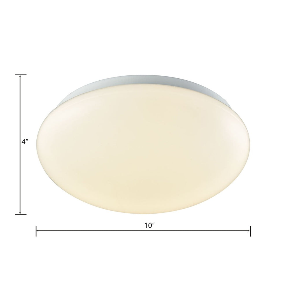 Atlas Kalona 10" Wide LED Flush Mount Light - Energy-Efficient Fixture for Modern Interiors & Easy Install CL11472-WH