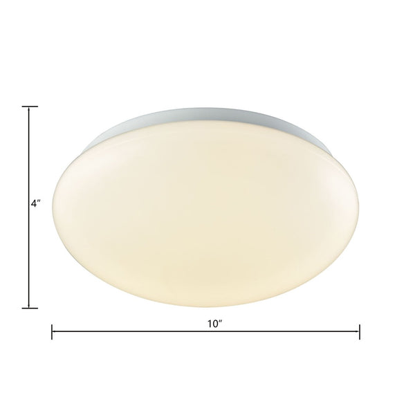 Atlas Kalona 10" Wide LED Flush Mount Light - Energy-Efficient Fixture for Modern Interiors & Easy Install CL11472-WH