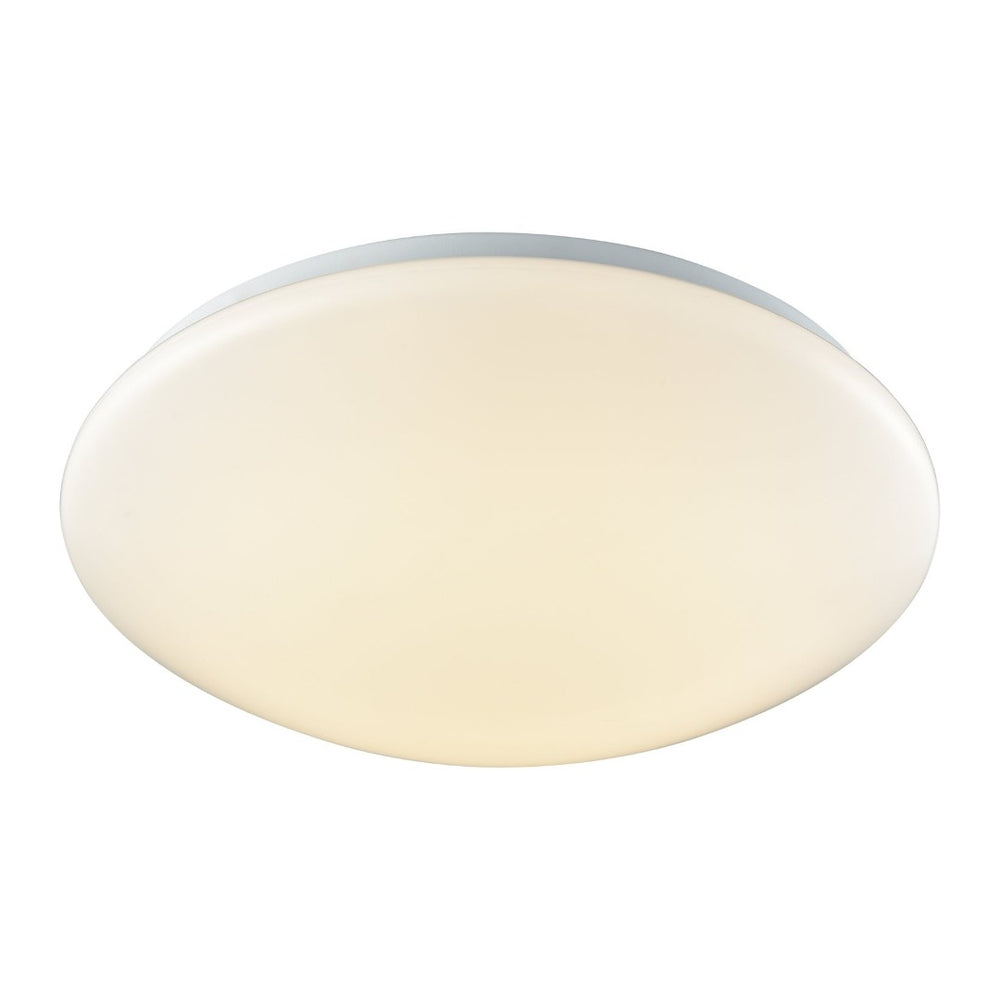 Atlas Kalona Contemporary Flush Mount Light Fixture for Low Ceilings - Perfect for Hallways & Closets White 15'' CL11474-WH