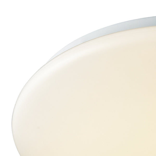 Atlas Kalona Contemporary Flush Mount Light Fixture for Low Ceilings - Perfect for Hallways & Closets White 15'' CL11474-WH
