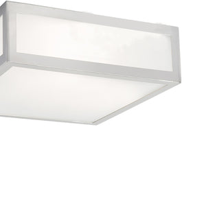 Atlas Kaset 15" Wide 2-Light Flush Mount - Modern Brushed Nickel Fixture for Stylish Indoor Illumination CL11475-NK