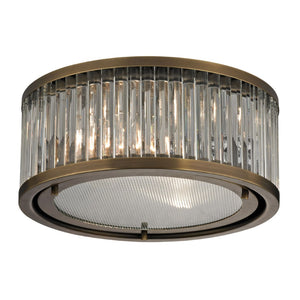 Atlas Linden Manor 12" Wide 2-Light Flush Mount - Timeless Aged Brass Fixture for Stylish Indoor Spaces CL11476-BS
