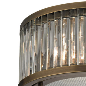 Atlas Linden Manor 12" Wide 2-Light Flush Mount - Timeless Aged Brass Fixture for Stylish Indoor Spaces CL11476-BS