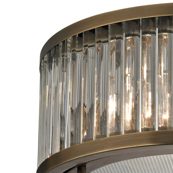 Atlas Linden Manor 12" Wide 2-Light Flush Mount - Timeless Aged Brass Fixture for Stylish Indoor Spaces CL11476-BS
