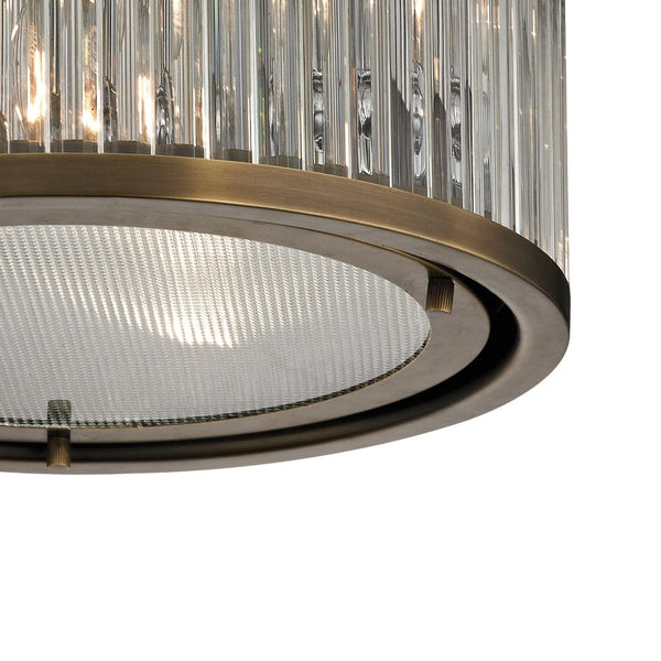 Atlas Linden Manor 12" Wide 2-Light Flush Mount - Timeless Aged Brass Fixture for Stylish Indoor Spaces CL11476-BS