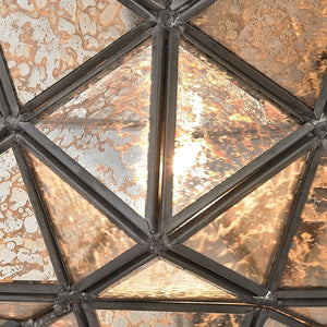Atlas Moravian Star 11'' Wide 1-Light Flush Mount – Chic Oil Rubbed Bronze Design with Vintage Glass Elegance CL11479-BZ2