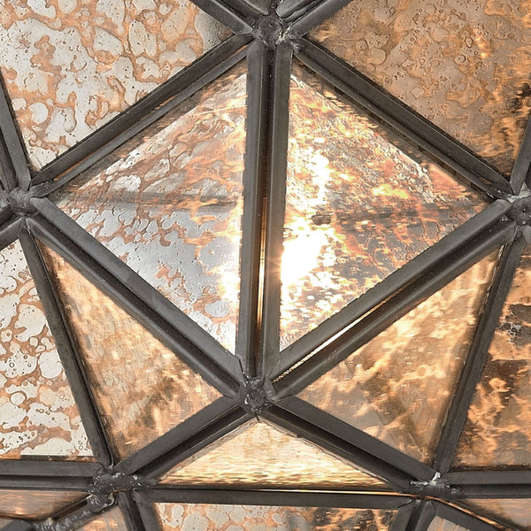Atlas Moravian Star 11'' Wide 1-Light Flush Mount – Chic Oil Rubbed Bronze Design with Vintage Glass Elegance CL11479-BZ2