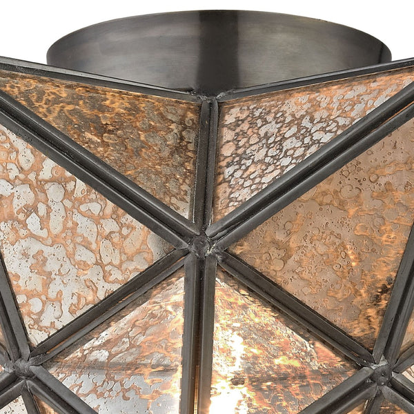 Atlas Moravian Star 11'' Wide 1-Light Flush Mount – Chic Oil Rubbed Bronze Design with Vintage Glass Elegance CL11479-BZ2