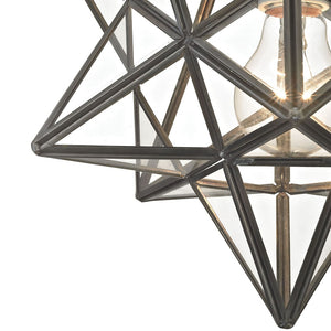 Atlas Moravian Star 11'' Wide 1-Light Flush Mount - Handcrafted Oil Rubbed Bronze Fixture for Any Space CL11480-BZ1