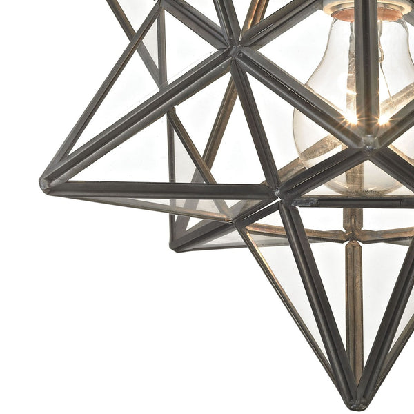 Atlas Moravian Star 11'' Wide 1-Light Flush Mount - Handcrafted Oil Rubbed Bronze Fixture for Any Space CL11480-BZ1