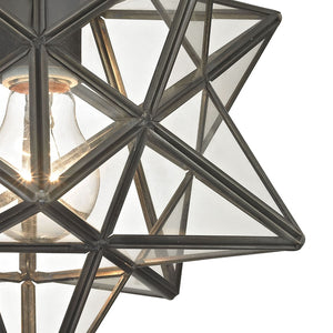 Atlas Moravian Star 11'' Wide 1-Light Flush Mount - Handcrafted Oil Rubbed Bronze Fixture for Any Space CL11480-BZ1