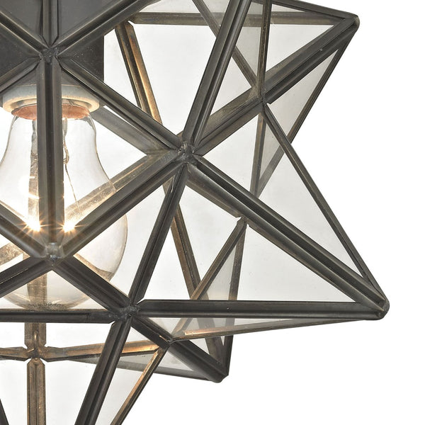 Atlas Moravian Star 11'' Wide 1-Light Flush Mount - Handcrafted Oil Rubbed Bronze Fixture for Any Space CL11480-BZ1