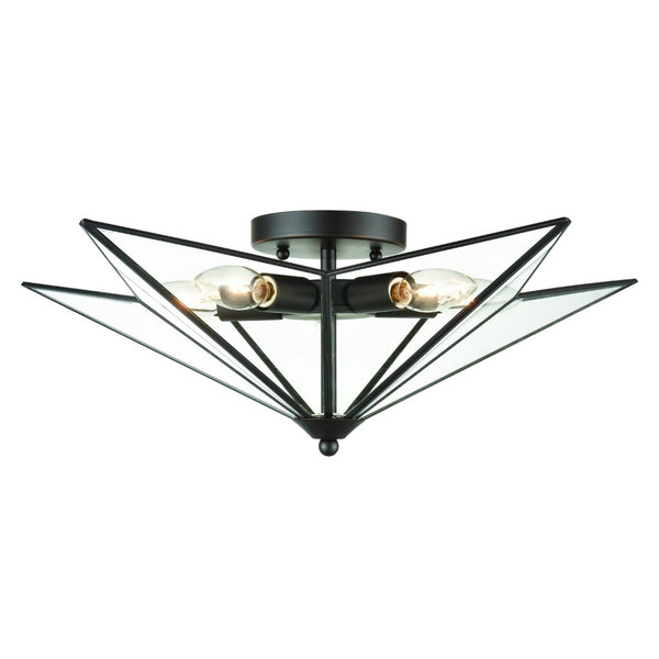 Atlas Moravian Star 5-Light Flush Mount - 21'' Oil Rubbed Bronze Fixture for Timeless Entryway Charm CL11481-BZ1
