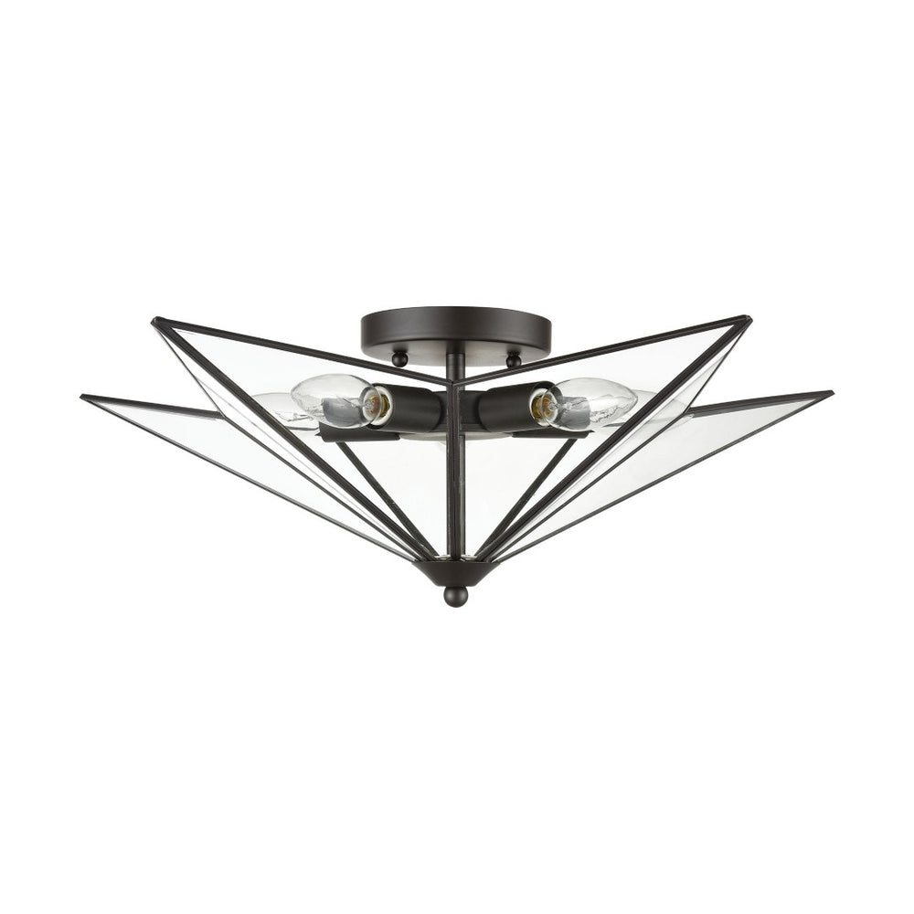 Atlas Moravian Star 5-Light Flush Mount - 21'' Oil Rubbed Bronze Fixture for Timeless Entryway Charm CL11481-BZ1