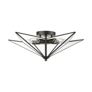 Atlas Moravian Star 5-Light Flush Mount - 21'' Oil Rubbed Bronze Fixture for Timeless Entryway Charm CL11481-BZ1