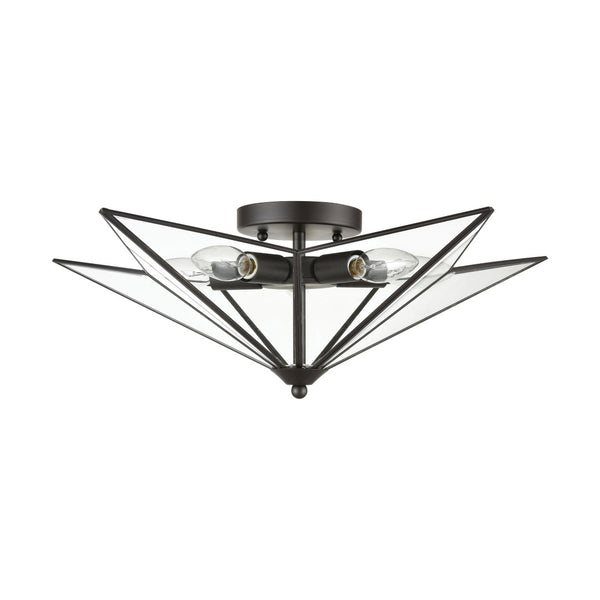 Atlas Moravian Star 5-Light Flush Mount - 21'' Oil Rubbed Bronze Fixture for Timeless Entryway Charm CL11481-BZ1