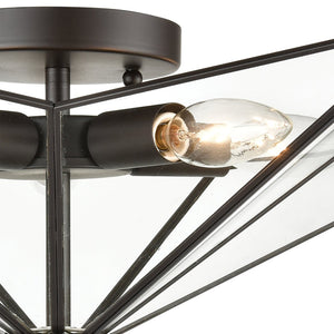 Atlas Moravian Star 5-Light Flush Mount - 21'' Oil Rubbed Bronze Fixture for Timeless Entryway Charm CL11481-BZ1