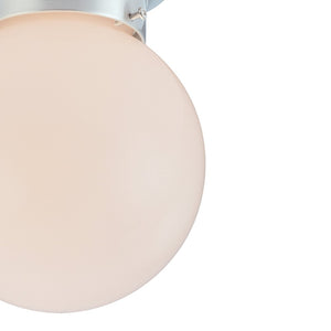 Atlas Orb 6" Wide Flush Mount Light – Modern Brushed Nickel Fixture with Floating Glass Shade Design CL11484-NK