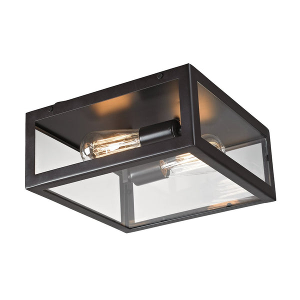 Atlas Parameters 12'' Wide Flush Mount Light - Modern-Traditional Oil Rubbed Bronze Design for Elegance CL11486-BZ