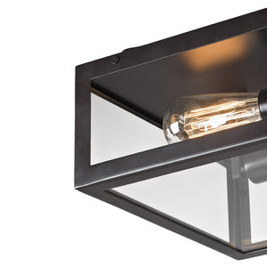 Atlas Parameters 12'' Wide Flush Mount Light - Modern-Traditional Oil Rubbed Bronze Design for Elegance CL11486-BZ