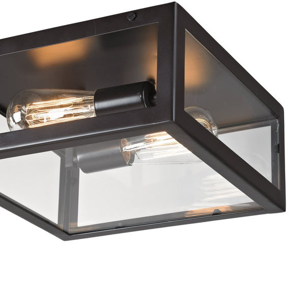 Atlas Parameters 12'' Wide Flush Mount Light - Modern-Traditional Oil Rubbed Bronze Design for Elegance CL11486-BZ