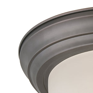 Atlas Pendenza Transitional 2-Light Flush Mount Fixture with Elegant Shades for Warm Ambient Lighting Oiled Bronze CL11488-BZ