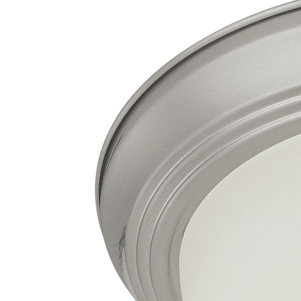 Atlas Pendenza Transitional 2-Light Flush Mount Fixture with Elegant Shades for Warm Ambient Lighting Brushed Nickel 13.25'' CL11488-NK