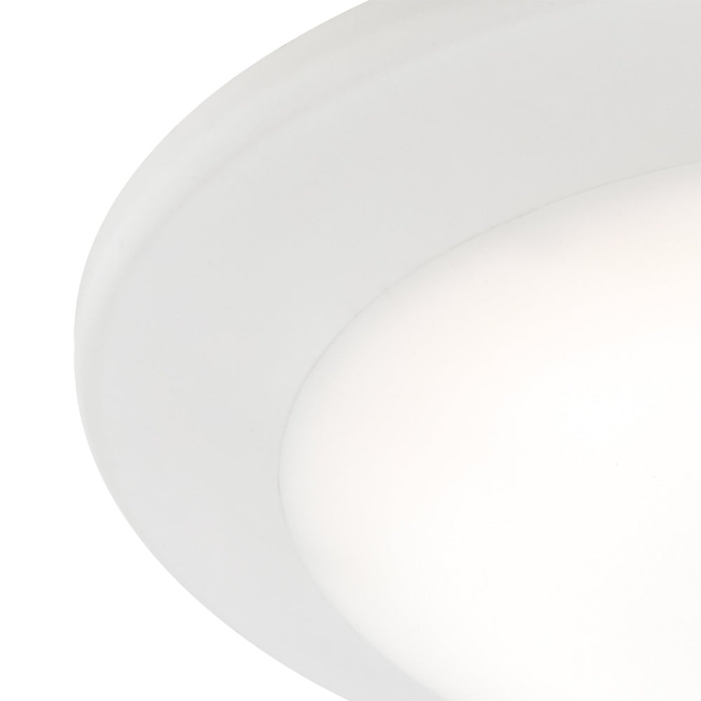 Atlas Plandome 6'' Wide Integrated LED Flush Mount Light - Modern, Energy-Efficient Illumination Fixture Matte White CL11493-WH